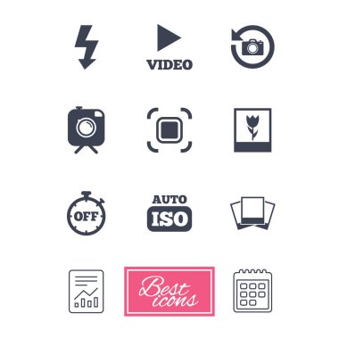 Fotoğraf, video Icons set