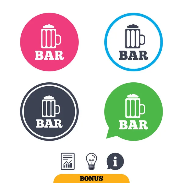Symbole für Bar oder Kneipe — Stockvektor