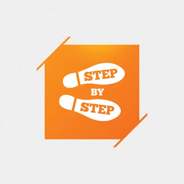 Steg för steg-ikonen — Stock vektor