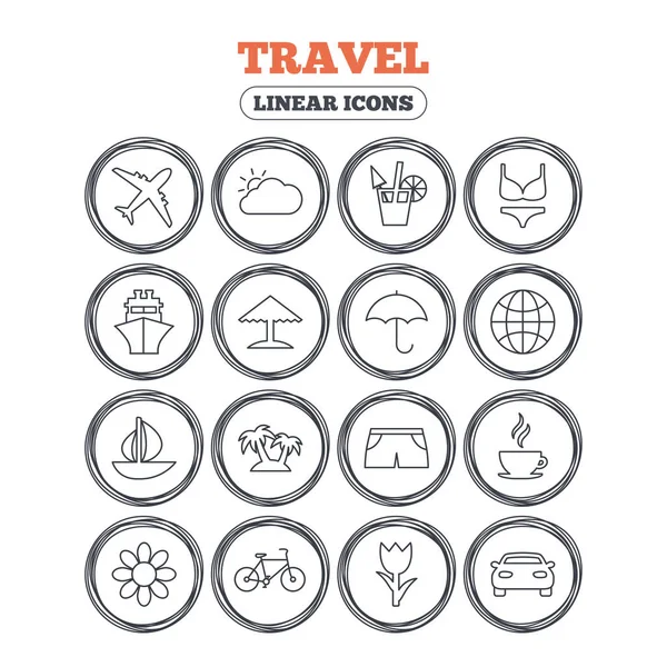 Travel icons set — Stock Vector