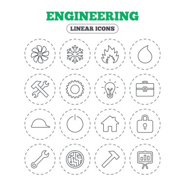 Havalandırma, ısı ve havalandırma simgeleri.