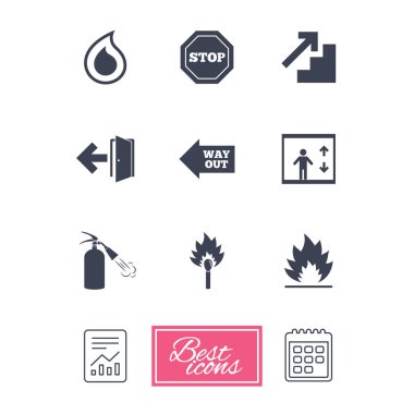 Yangın güvenliği, acil durum simgeleri