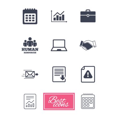 Office, belgeler ve iş simgeleri