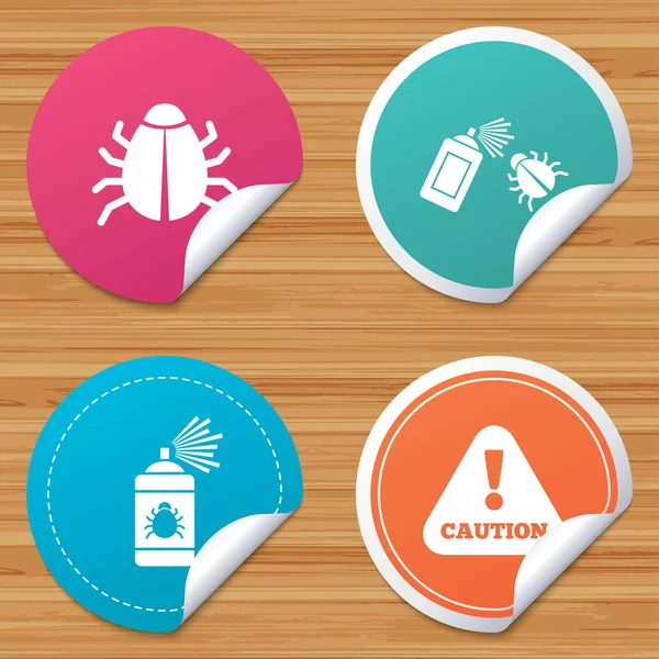 Conjunto de ícones de desinfecção de bugs — Vetor de Stock