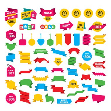 Web stickers set clipart