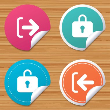 Oturum açma ve kapatmanın simgeler