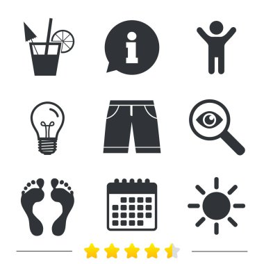 Beach Tatil simgeler.