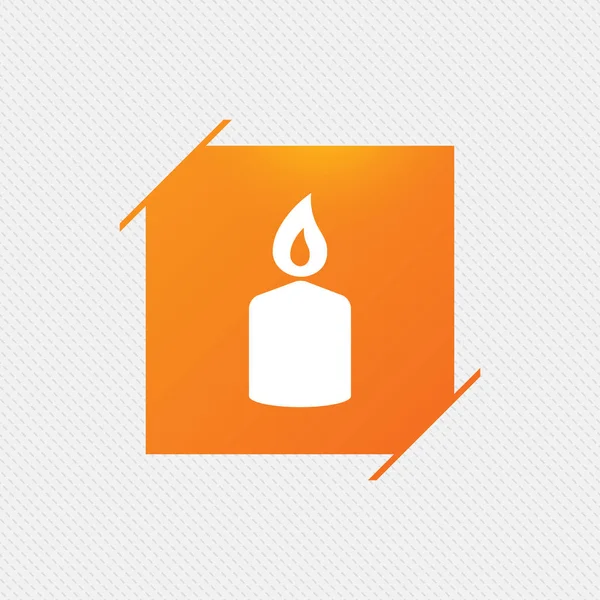 Brinnande ljus ikon — Stock vektor