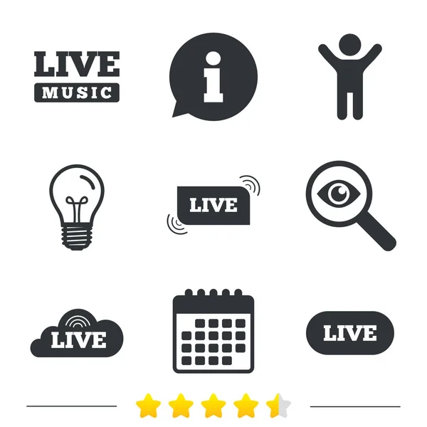 Live music icons — Stock Vector