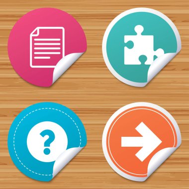 Soru işareti ve bulmaca simgeler