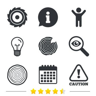 Ahşap ve dairesel tekerlek simgeler