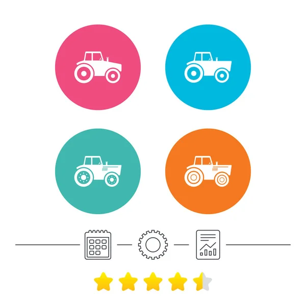 Tractor icons set — Stock Vector