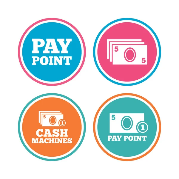 Cash and coin icons. — Stock Vector