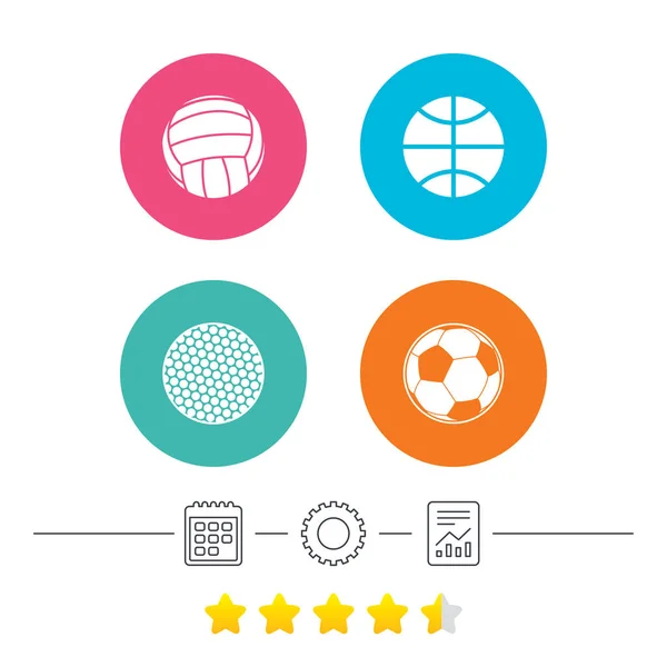 Sport balls icons — Stock Vector