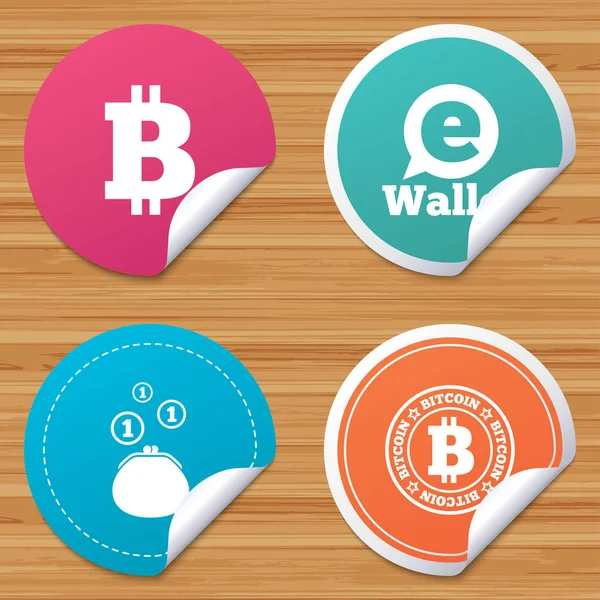 Bitcoin набір іконок — стоковий вектор