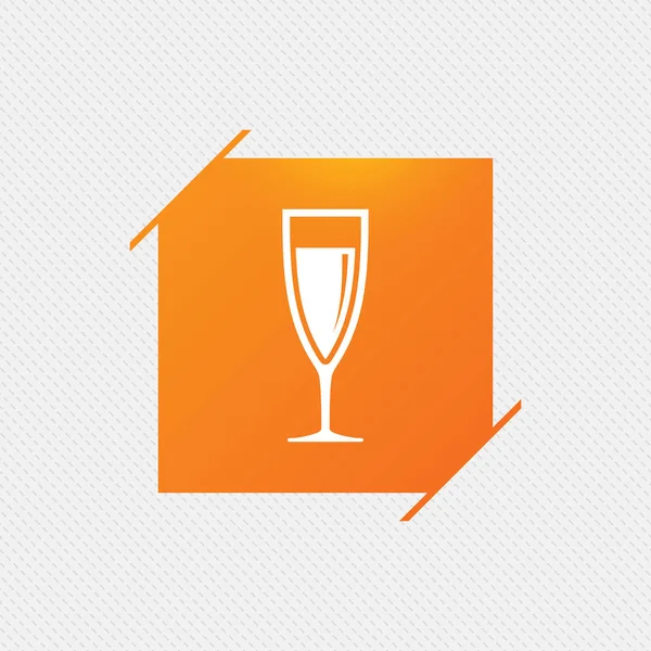 Glas champagne icoon — Stockvector