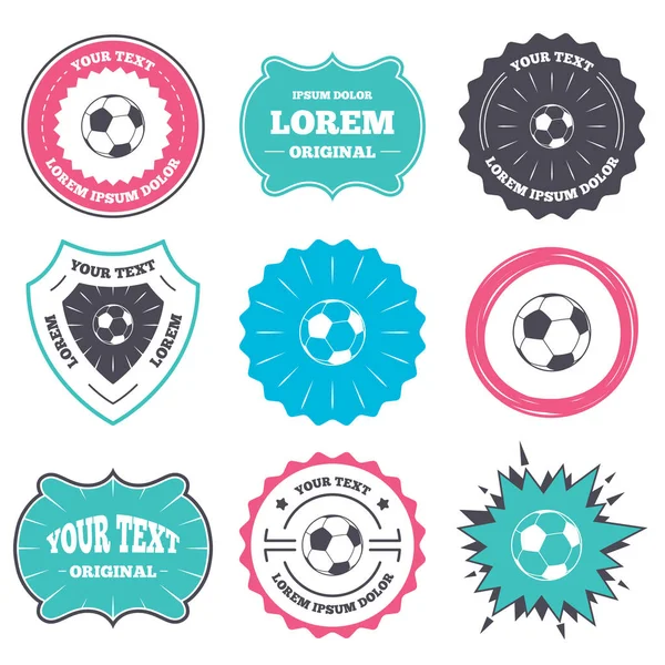 Set icone pallone da calcio — Vettoriale Stock