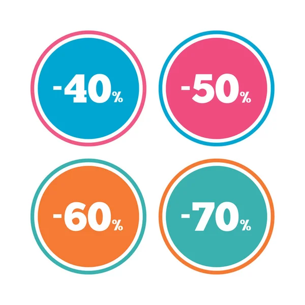 Sale discount icons — Stock Vector