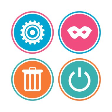 Anonim maskesi ve dişli işaretleri