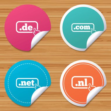 Top-level domains signs.  clipart
