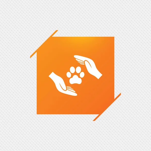 Protection of animals sign icon. — Stock Vector