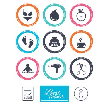 Kuaförlük, spa, diyet simgeler