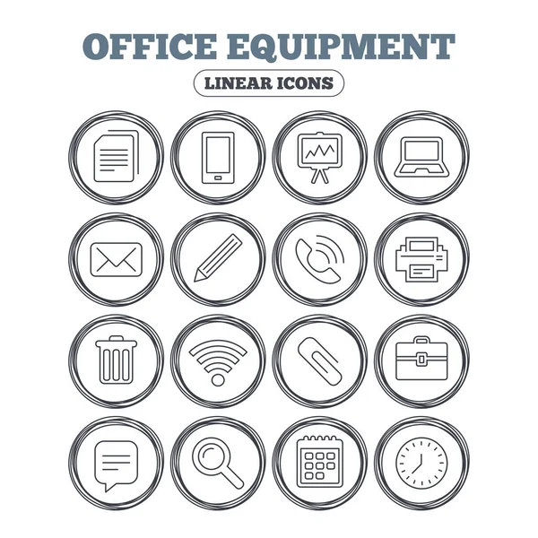 Office equipment icons. — Stock Vector