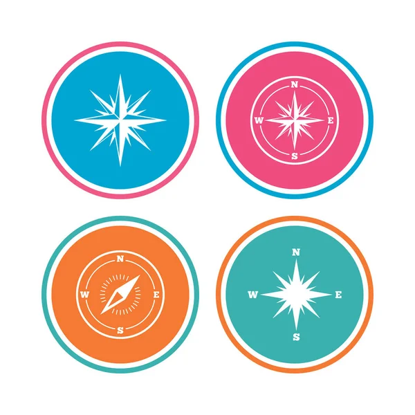 Windrose navigation icons — Stock Vector