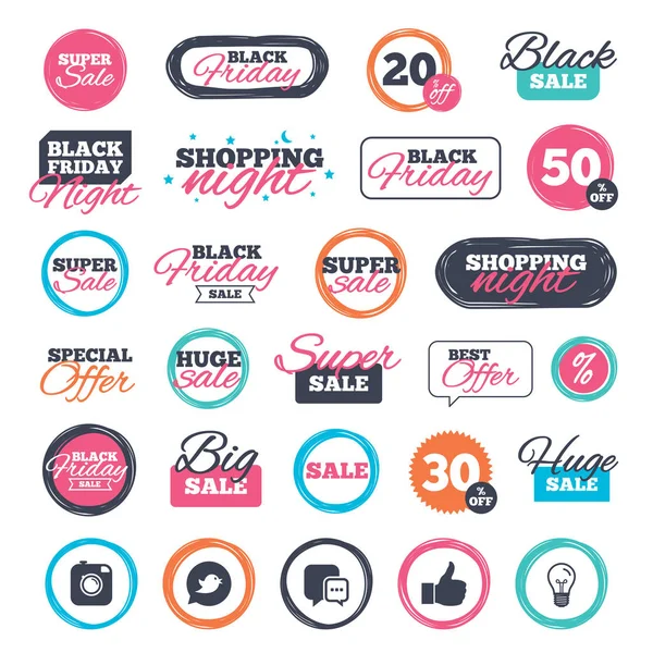 Sale shopping stickers and banners. — Stock Vector