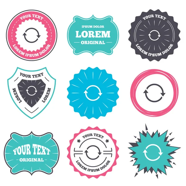 Étiquettes avec icônes de rotation — Image vectorielle