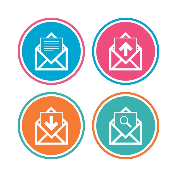 Icônes enveloppe de courrier — Image vectorielle