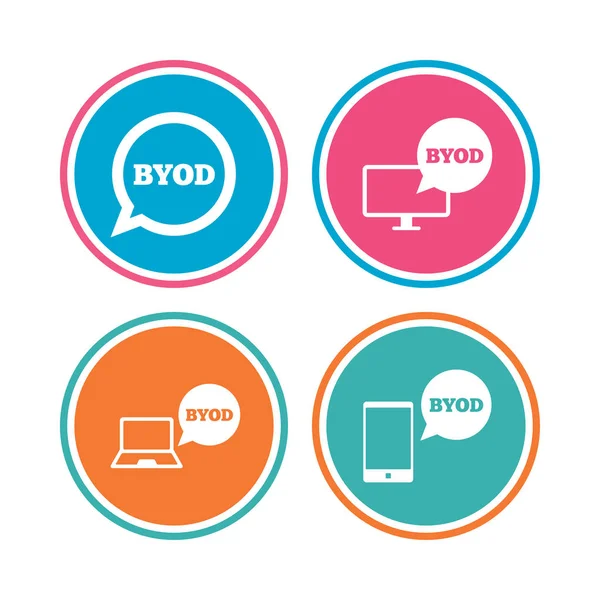 Byod icons set — Stockvector