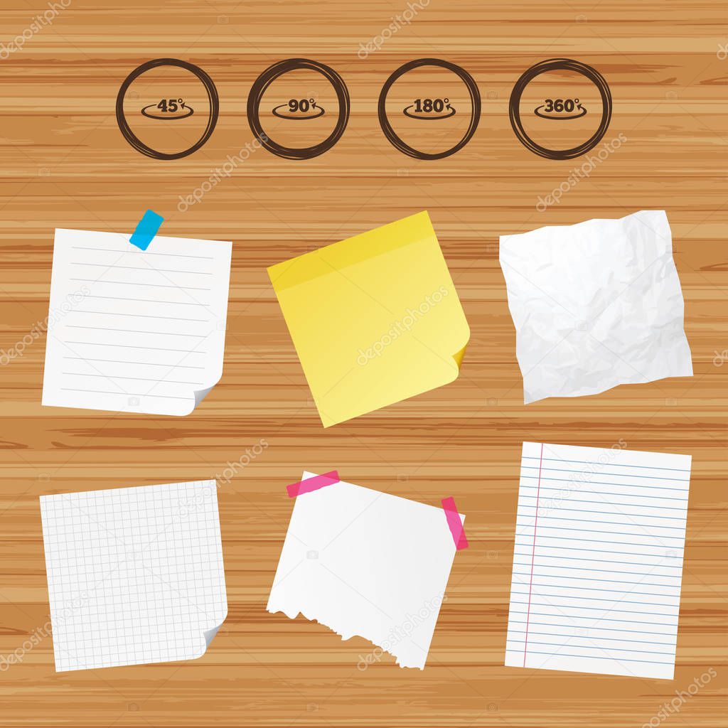 Business Paper Banners With Notes Angle 45 360 Degrees Icons Geometry Math Signs Symbols Full Complete Rotation Arrow Sticky Colorful Tape Vector Larastock Business Paper Banners With Notes Angle 45 360 Degrees Icons Geometry Math Signs Symbols Full Complete Rotation Arrow Sticky Colorful Tape Vector Larastock
