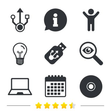 USB flash sürücü simgeleri. 