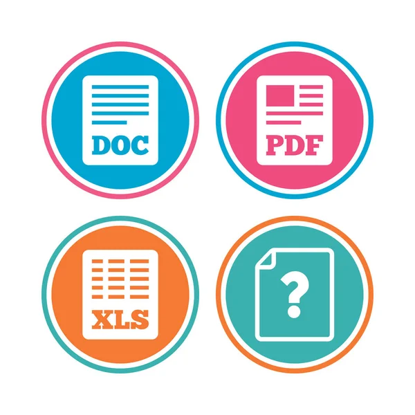 Document icons set — Stock Vector