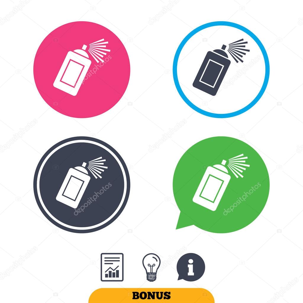 Graffiti spray can sign icons — Stock Vector © Blankstock ...