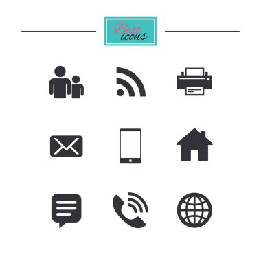 İlgili kişi, posta Icons set