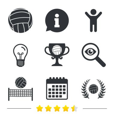 Voleybol ve net simgeler