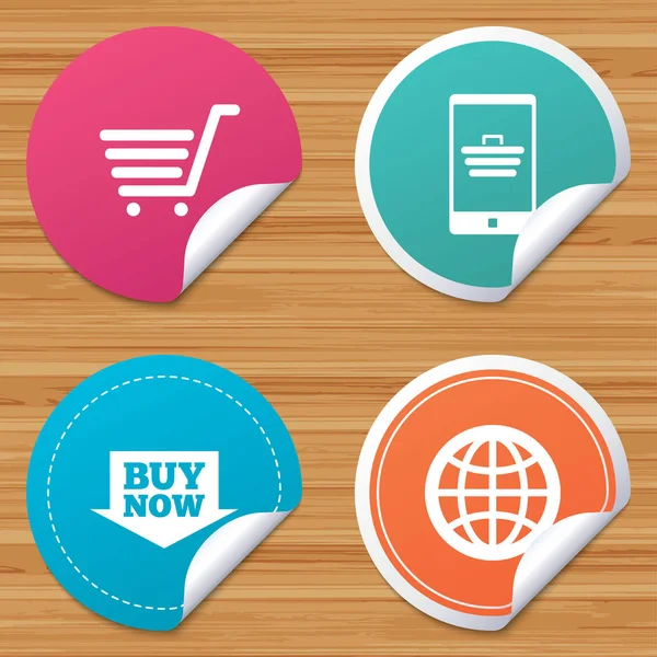 Ícones de compras online — Vetor de Stock