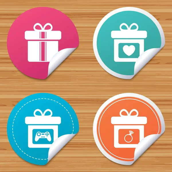 Gift box icons set — Stock Vector