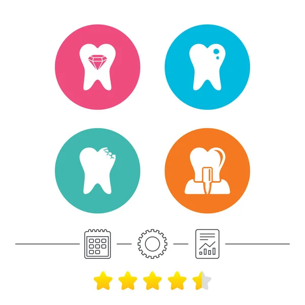 Ikony opieki dentystycznej — Wektor stockowy
