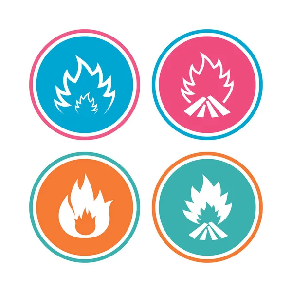 Fire flame icons — Stock Vector