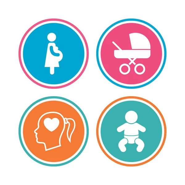 Conjunto de iconos de maternidad — Vector de stock