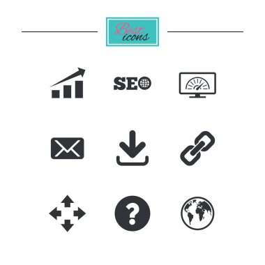 Internet, seo Icons set