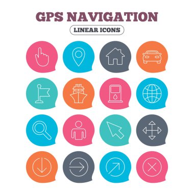 GPS navigasyon simgeler