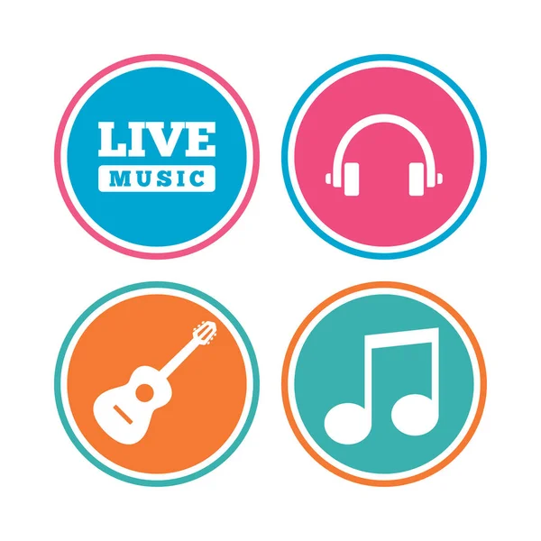 Musical elements icons set — Stock Vector