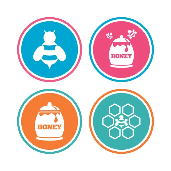 Set icone miele — Vettoriale Stock