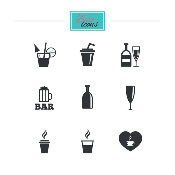 Conjunto de iconos de bebidas — Archivo Imágenes Vectoriales