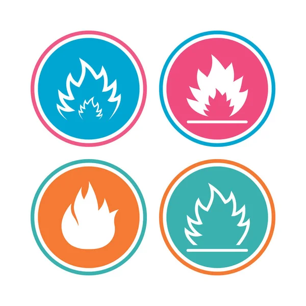 Ikonen der Feuerflamme — Stockvektor