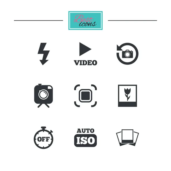 Signo de vídeo iconos — Vector de stock